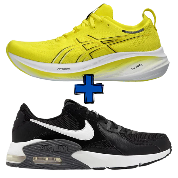 COMBO CON ZAPATILLAS Air Max Excee + Gel-Nimbus 26 1.1